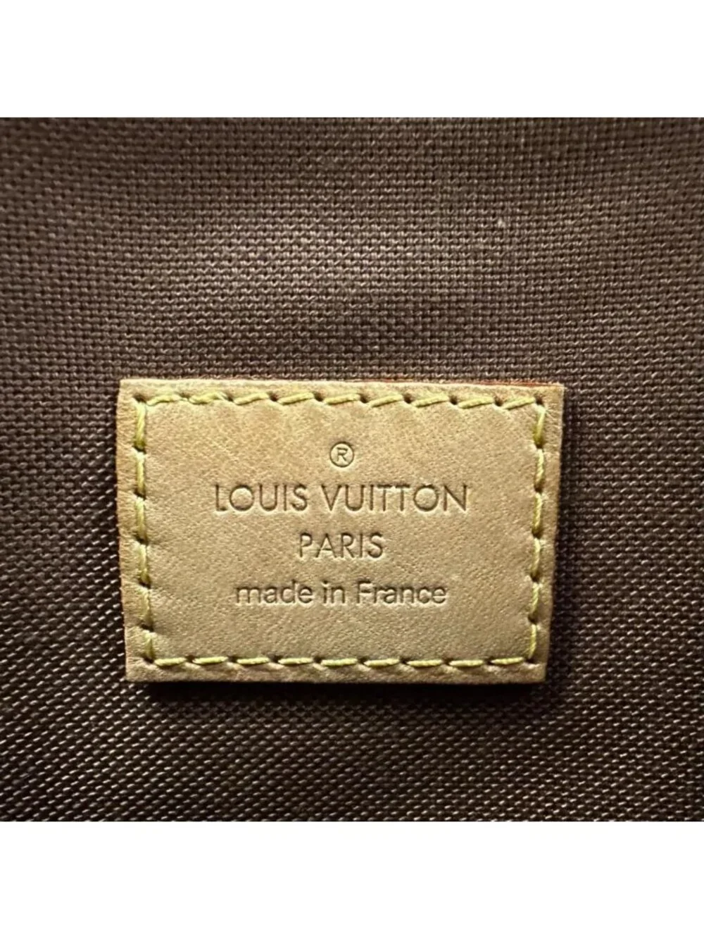 Louis Vuitton Handbag Batignolles Monogram Canvas Vachetta Leather Brown Gold